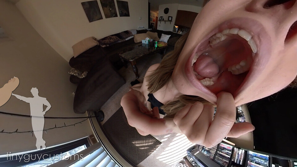 Leijla Giantess Toothache Mouth Vore - VR360